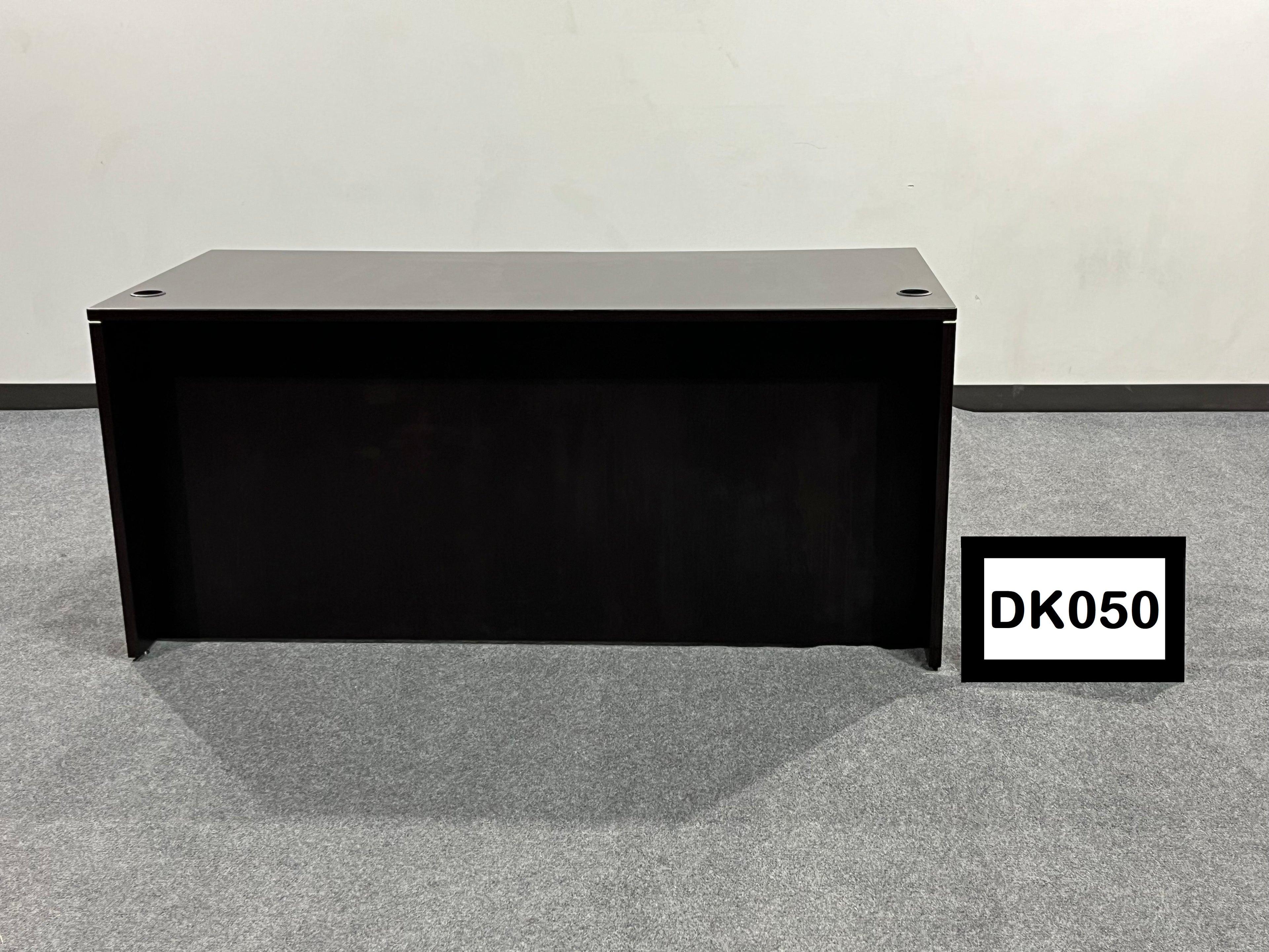 Espresso laminate desk with no ped 66" x 30"