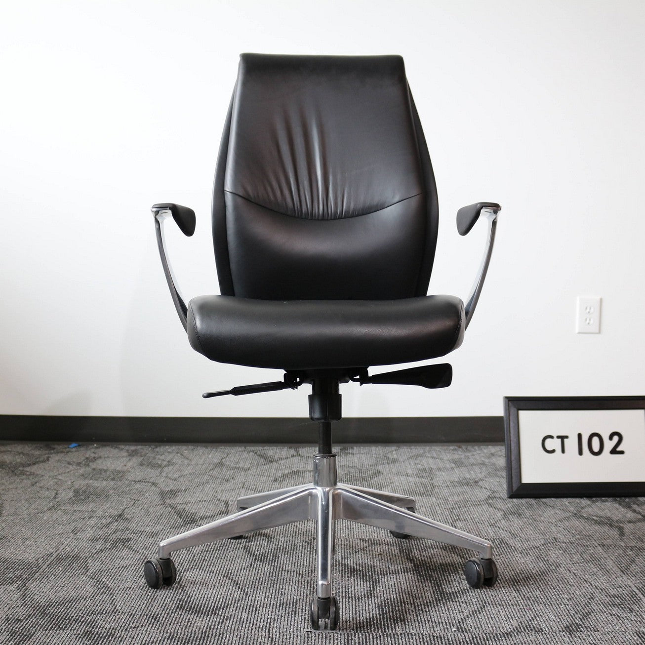 Buzz Seating Black leather chair