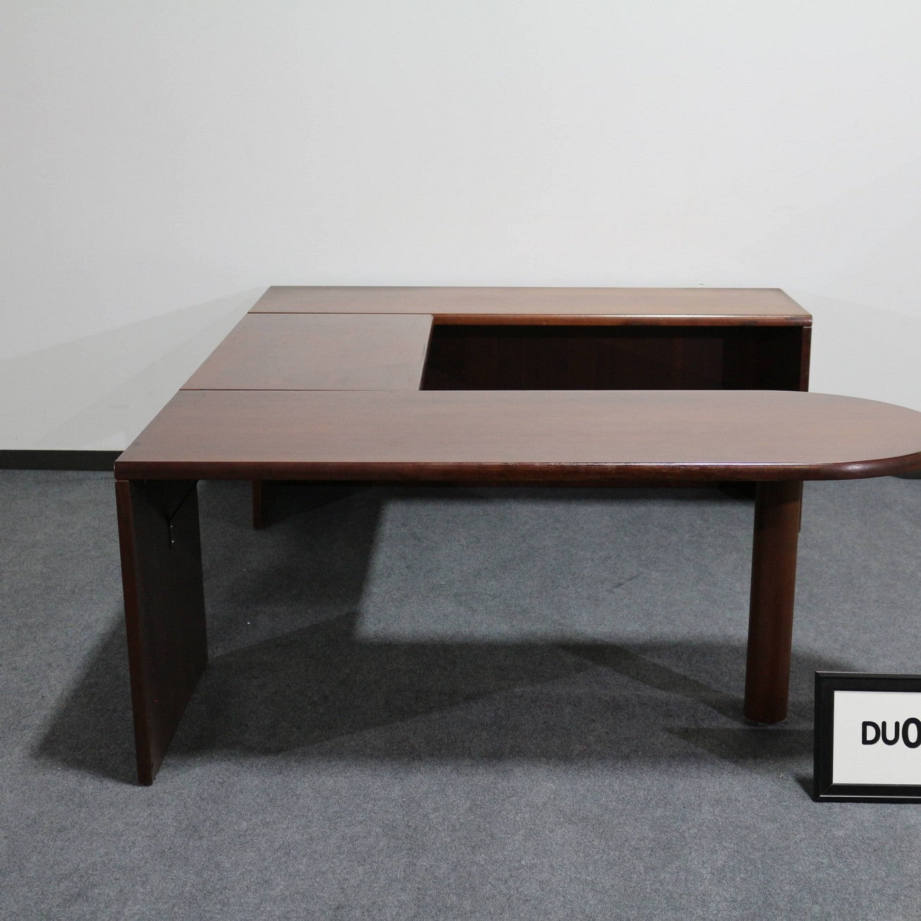 U-Shape D-Top Desk (Left Hand) Cherry Without Lateral File.  Desk-72" x 30" / Bridge-48" x 24" / Cre
